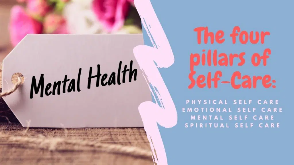 The 4 Pillars of Self Care: Physical, Emotional, Mental, and Spiritual.