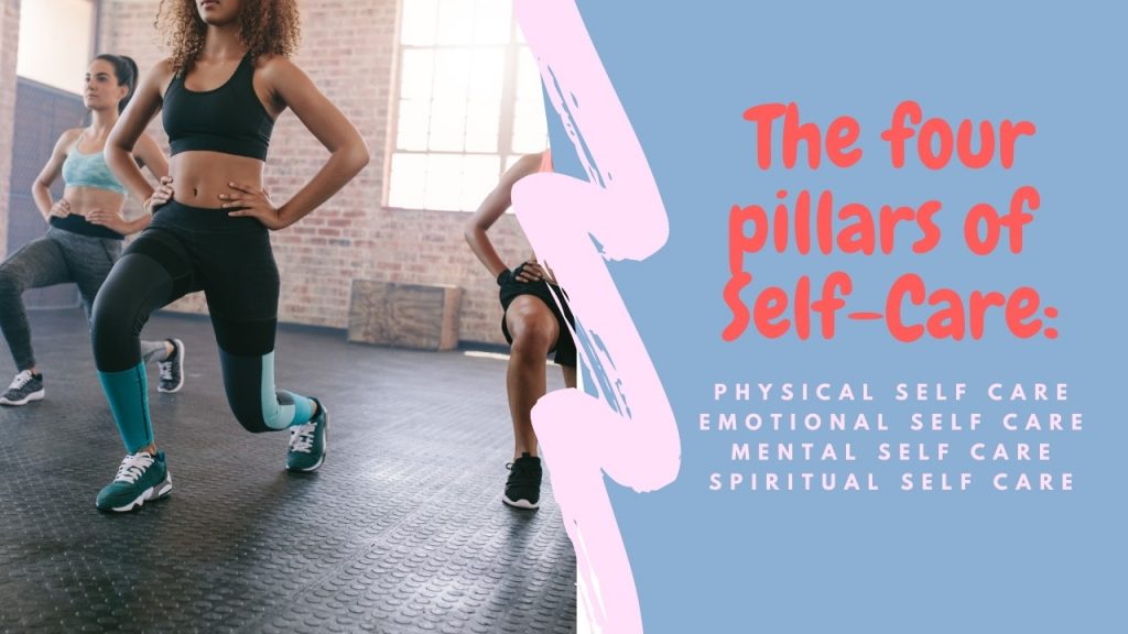 The 4 Pillars of Self Care: Physical, Emotional, Mental, and Spiritual.